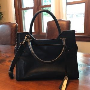 black leather bag - vince camuto